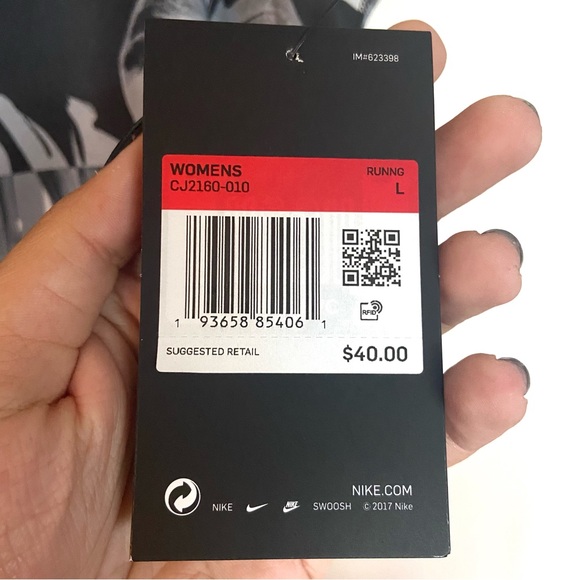 Nike Women's Fast Dry Fit Printed Running Leaf Print Cropped Tank - Picture 9 of 10